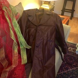 Men’s Chestnut Brown leather coat 44R